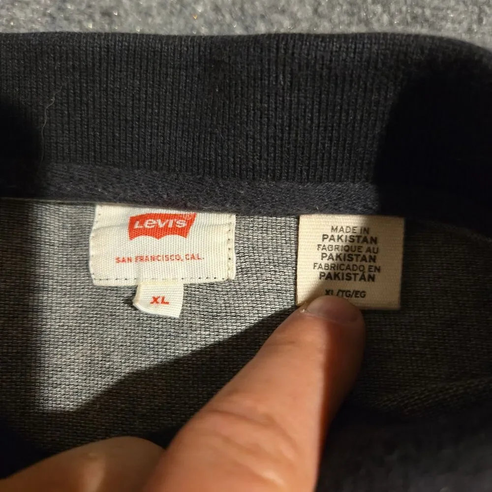Levi's Polo Shirt Mens Extra Large Gray Short Sleeve Pullover Career Casual